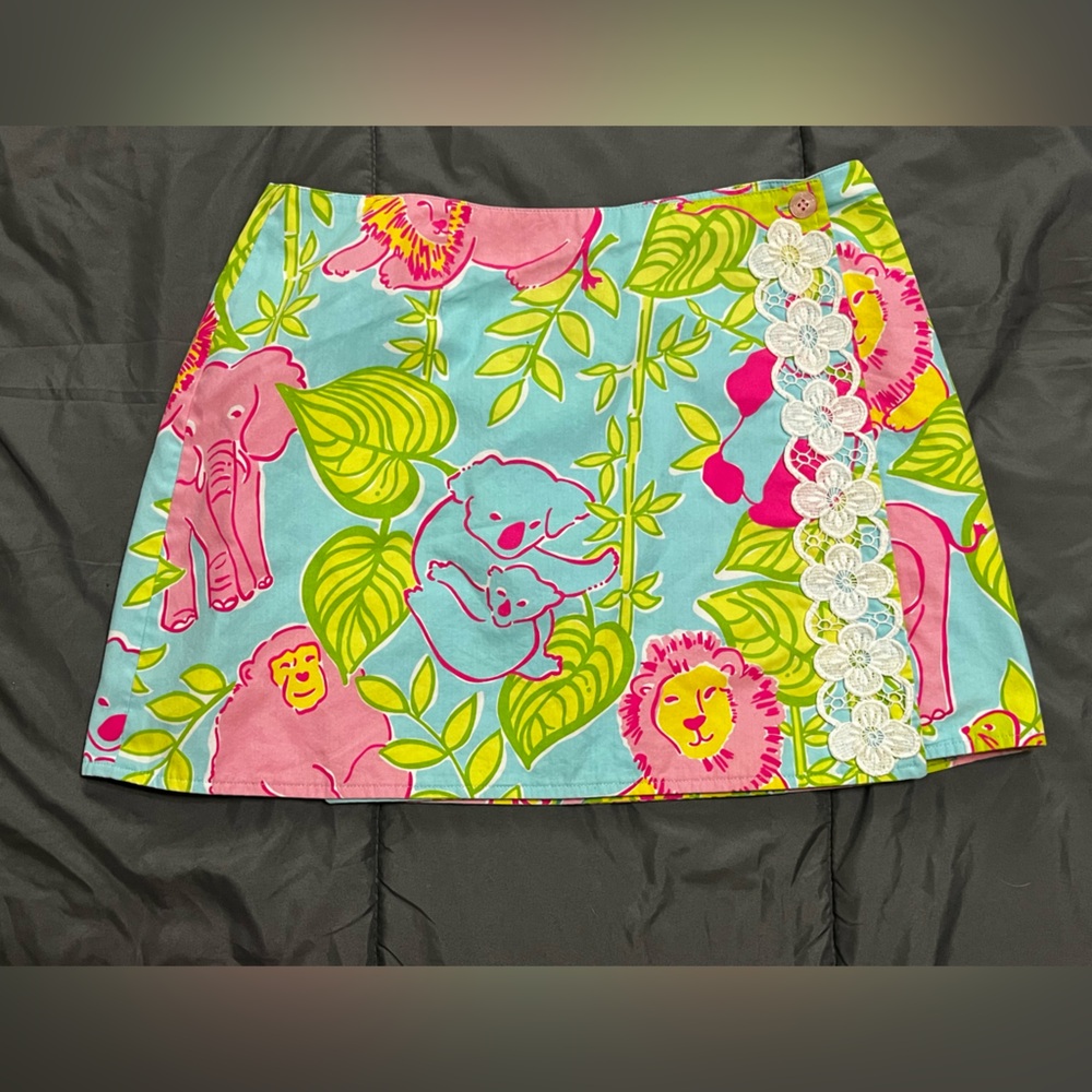 Lilly Pulitzer San Diego Zoo Skort white label Lilly